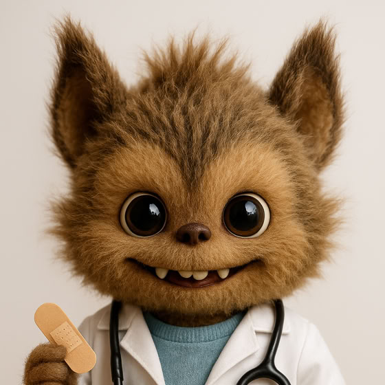 Eine Person mit einem weißen Kopftuch und einem roten Hemd steht vor einem bunten Hintergrund.